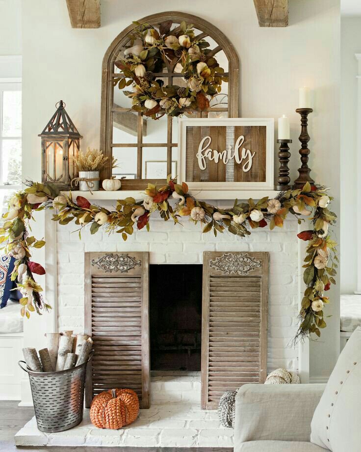 Fall Mantle Decorating Ideas | Lures And Lace