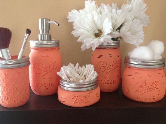 DIY Mason Jar Ideas for My Bathroom