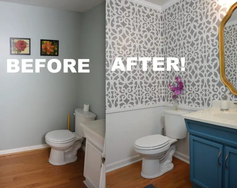 Easy DIY Bahtroom Makeover ideas - Before and after bathroom remodel pictures #bathroomideas