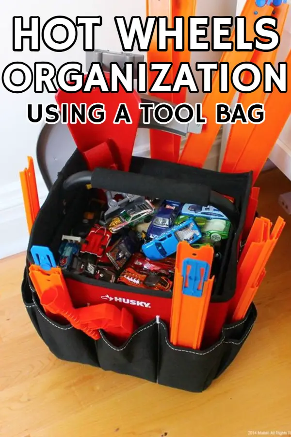 Hot Wheels Track and Storage Ideas Using a Big Tool Bag