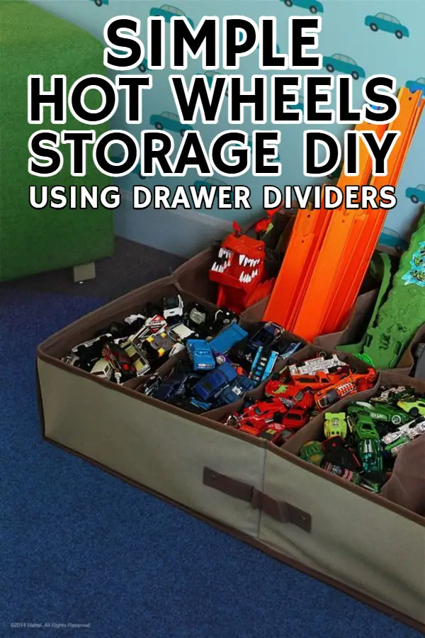 Simple Hot Wheels Track and Toy Car Storage and Organization Idea Using Drawer Dividers