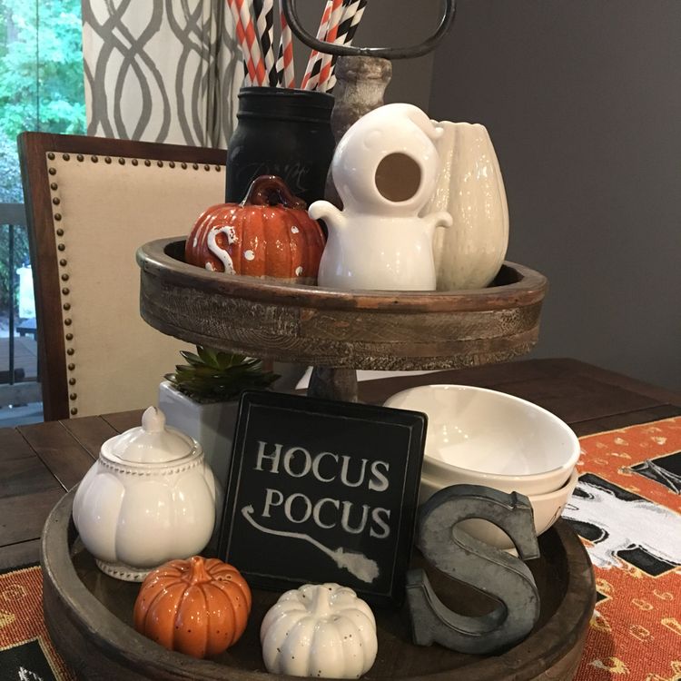 55+ Ways To Decorate Your Tiered Tray for Halloween - Lures And Lace