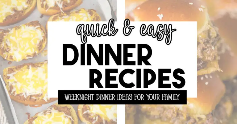 Quick and easy dinner ideas that your family will love! These dinner recipes are perfect for weeknights!