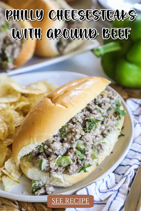 Philly Cheesesteaks with Ground Beef