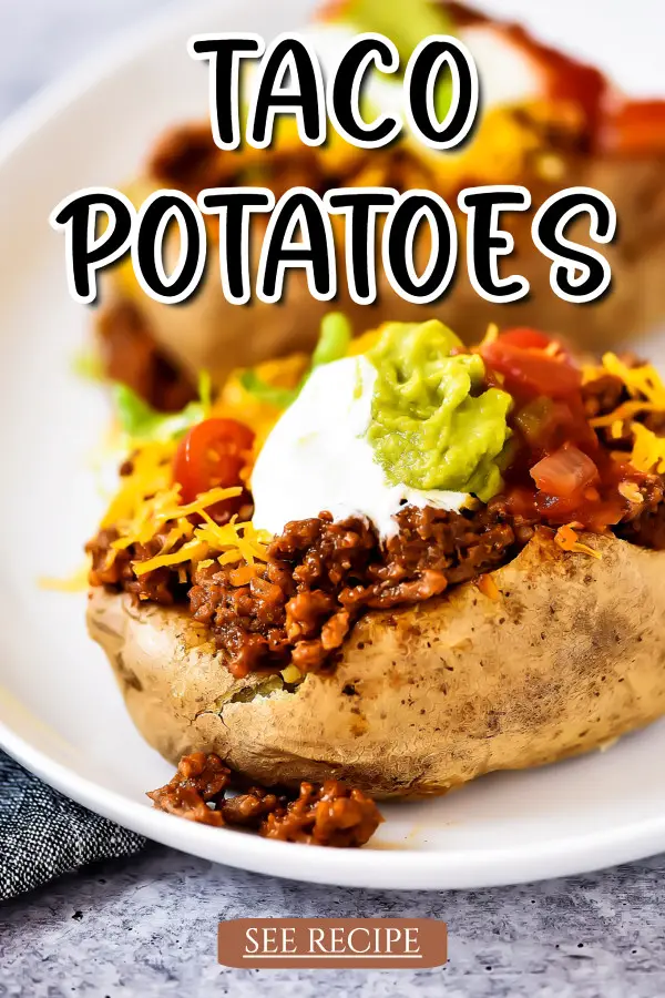 Taco Baked Potatoes- Cheap and Easy Dinner Recipe