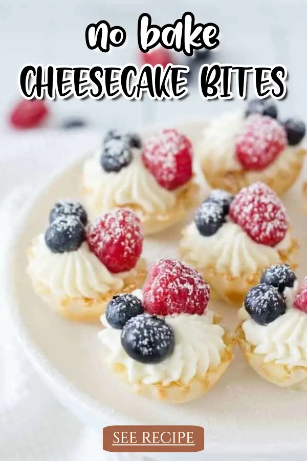 No Bake Cheesecake Bites