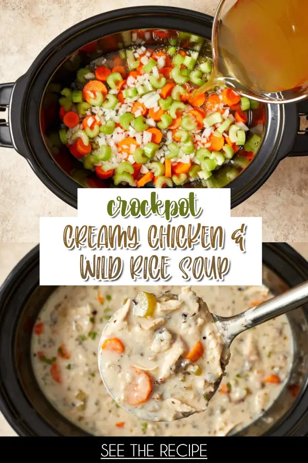 Crockpot Creamy Chicken and Wild Rice Soup