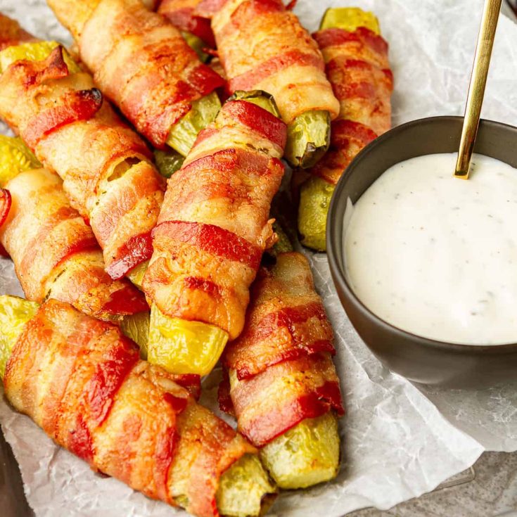 Image for Easy Bacon Wrapped Pickles (AKA Pickle Fries)