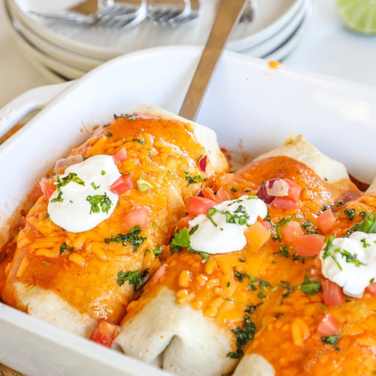 Image for Smothered Shredded Chicken Burritos