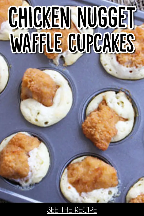 Chicken Nugget Waffle Cupcakes