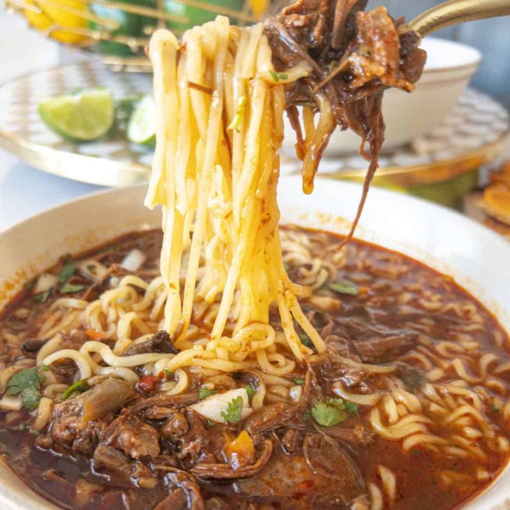 Image for Birria Ramen with Beef (Pressure Cooker Method)
