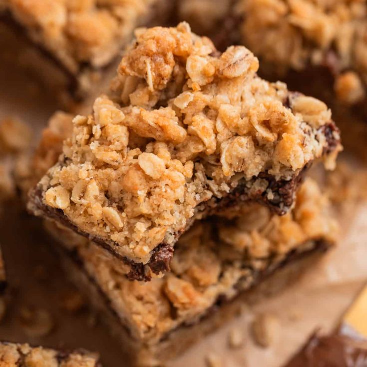 Image for Easy Nutella Oatmeal Crumble Bars Recipe