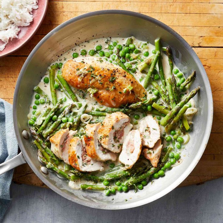 Image for Fontina & Prosciutto Stuffed Chicken with Spring Vegetables