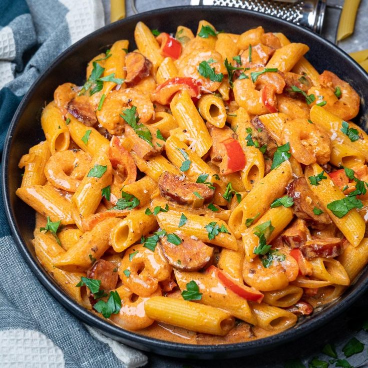 Image for Cajun Shrimp and Sausage Pasta – Skinny Spatula