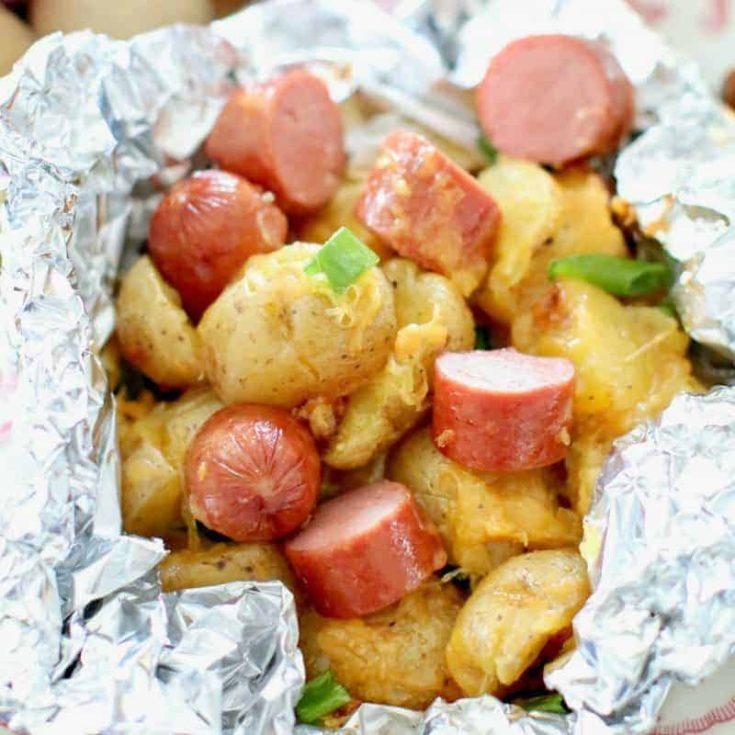 Image for Grilled Hot Dog and Potato Packets