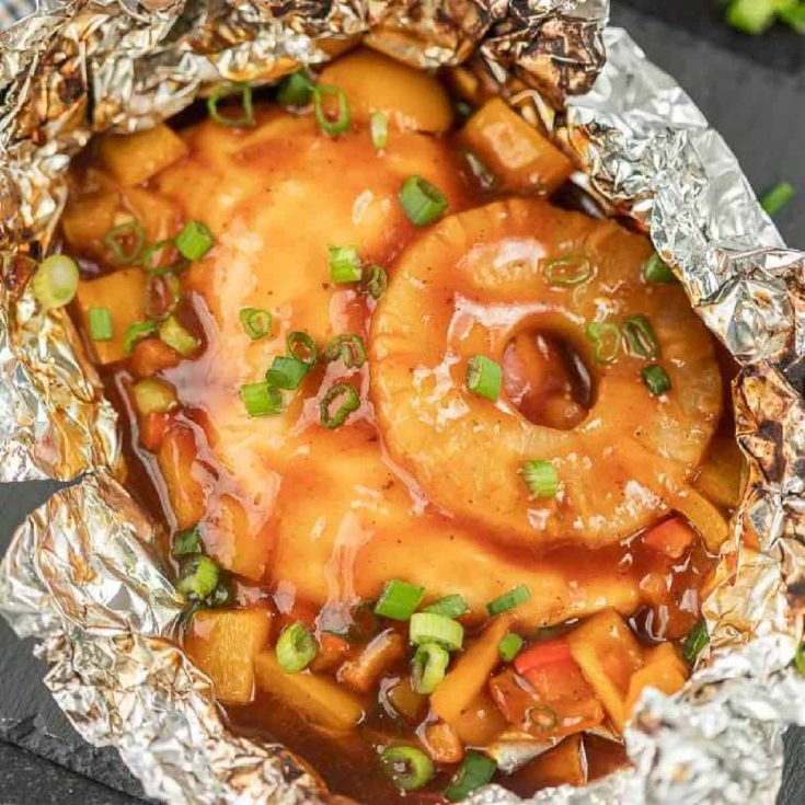 Image for Foil Packet Hawaiian BBQ Chicken Recipe