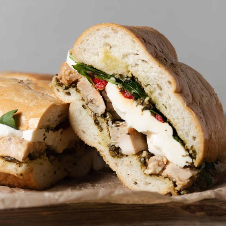 Image for Pressed Sandwich with Pesto & Chicken