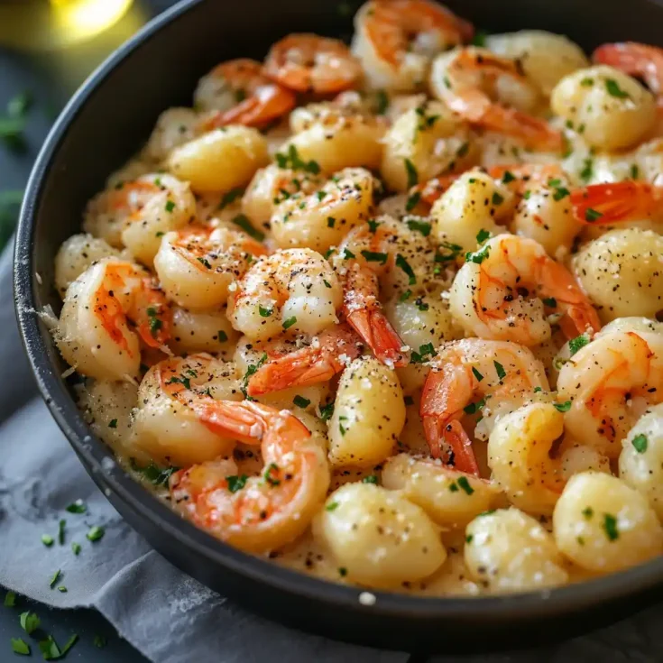 Image for Creamy Shrimp and Gnocchi with Garlic Parmesan