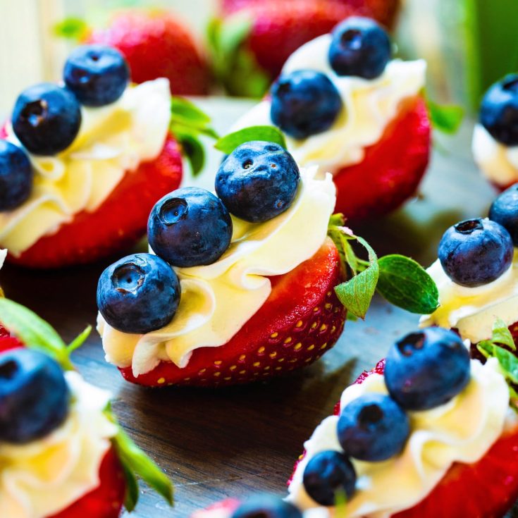 Image for Red, White, and Blue Cheesecake Strawberries