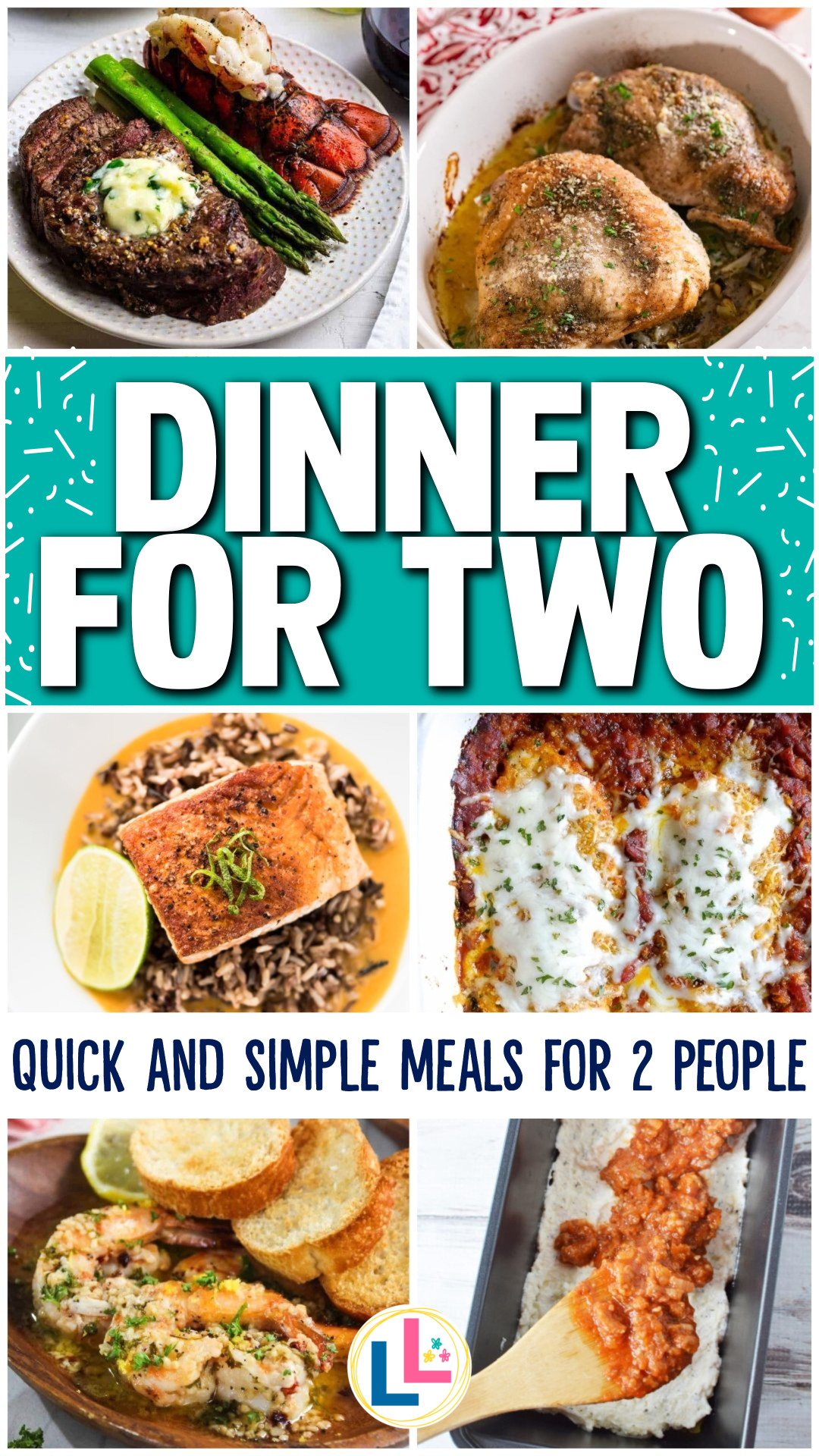 Delicious and easy dinner recipes for two! Super easy dinner, easy dinners for 2, dinner ideas easy for two, dinner ideas for two easy, dinner ideas for 2, quick dinner ideas, dinner recipes for 2, easy romantic dinner for two, easy supper ideas, date night dinner recipes, cooking for two, meal ideas, sunday dinner ideas, easy healthy dinner, dinner for couples to cook together, date dinner ideas at home, dinner ideas for boyfriend, husband dinner ideas, easy romantic dinner, date night meals