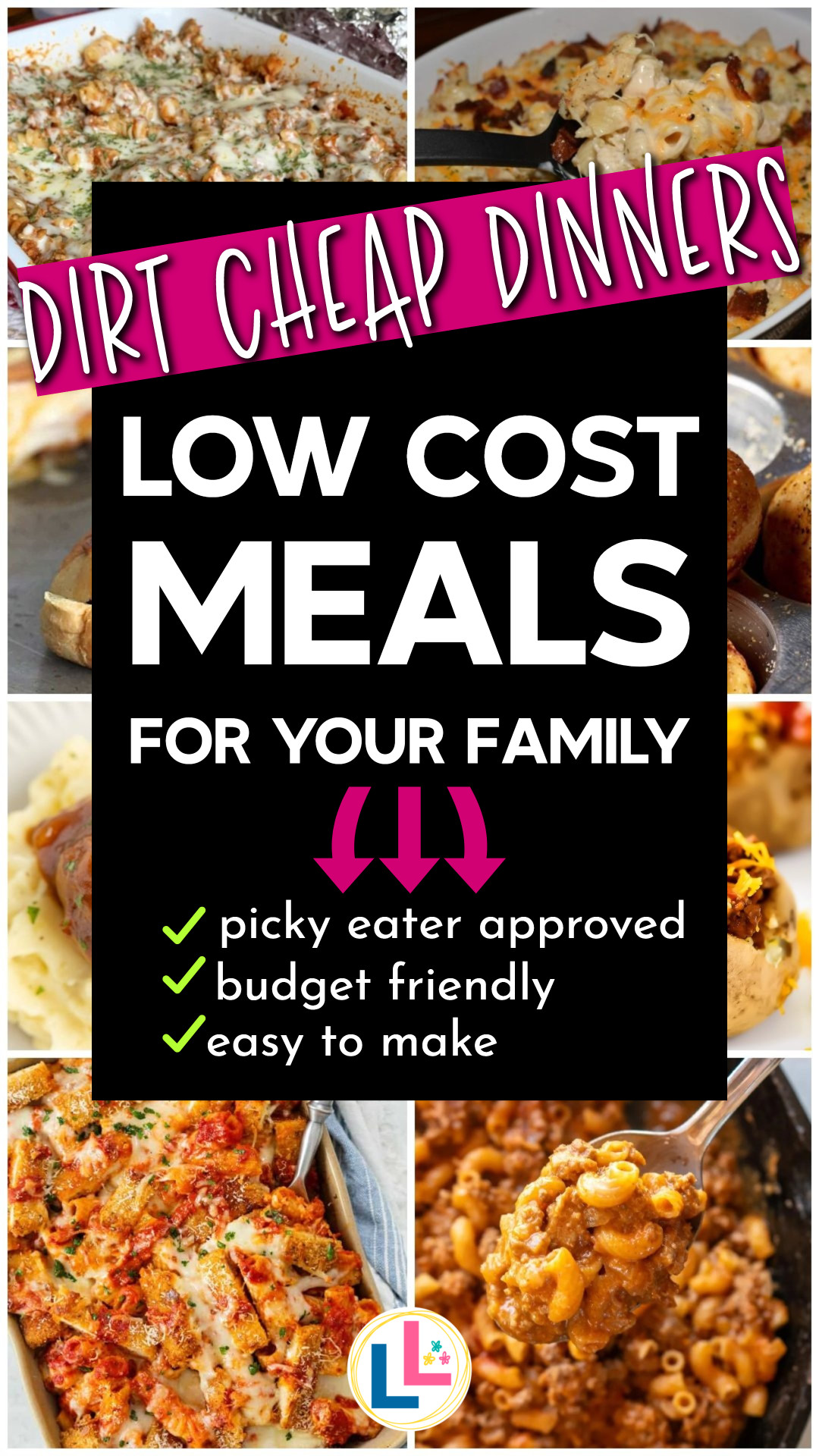 Need frugal meal ideas for your family that your kids will actually eat? Dirt cheap dinners, cheap family dinner, struggle meals, dirt cheap meals, frugal meal planning, low cost meals, frugal meals, budget friendly meals, cheap dinners for a family budget, cheap and easy dinner ideas families, simple cheap dinners, easy meals on a budget, 10 dollar meals, extremely cheap meals, dinner under 10 dollars, cheapest dinners, quick cheap meals, inexpensive meals, low cost meals, very cheap meals